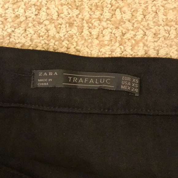 Zara black faux suede fringe skirt - Picture 3 of 3